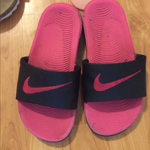 Nike slides and Jordan retro 12s